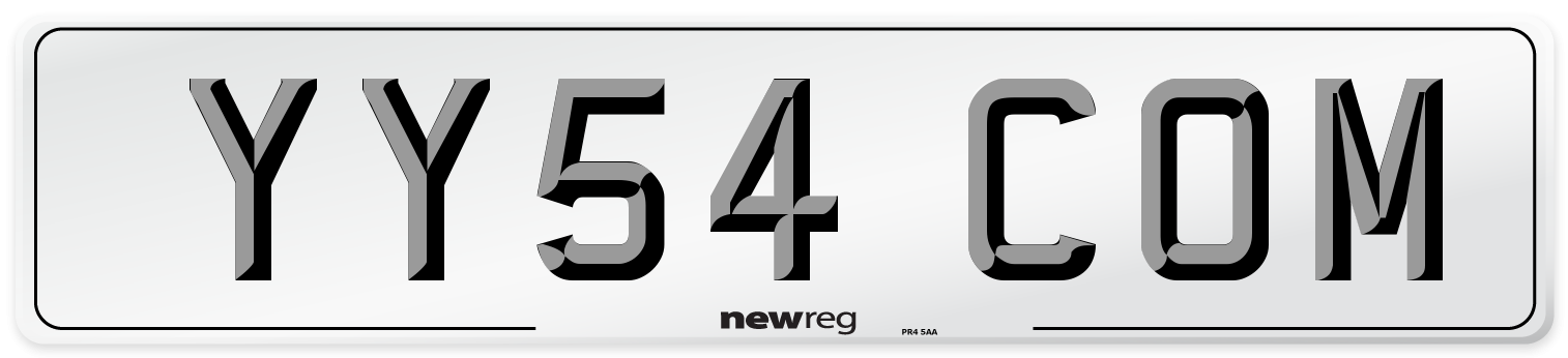 YY54 COM Number Plate from New Reg